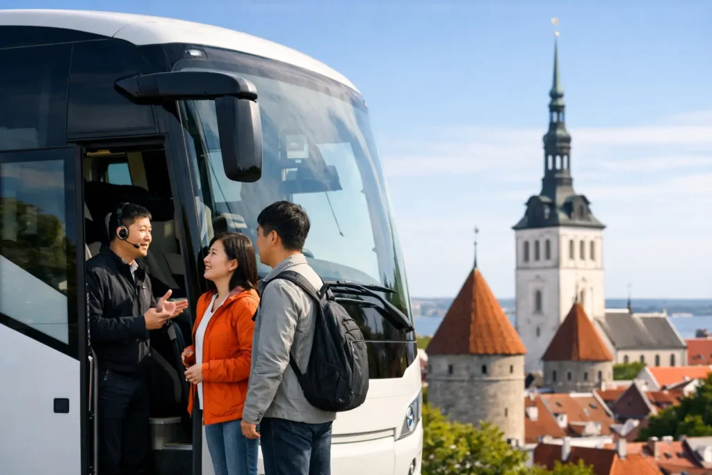 Mandarin Commentary Tallinn Bus for Easy Touring